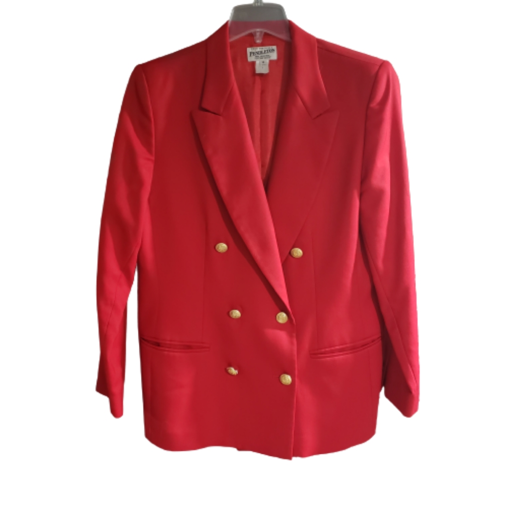 Pendleton Red Blazer Double Breasted Jacket